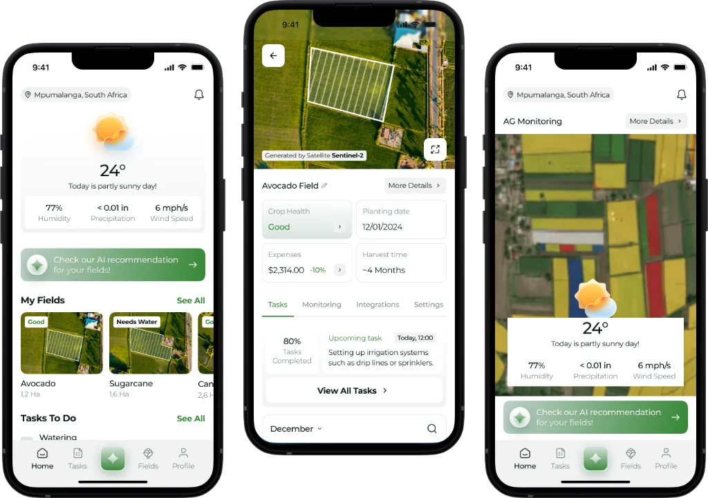 KenAgri precision agriculture dashboard