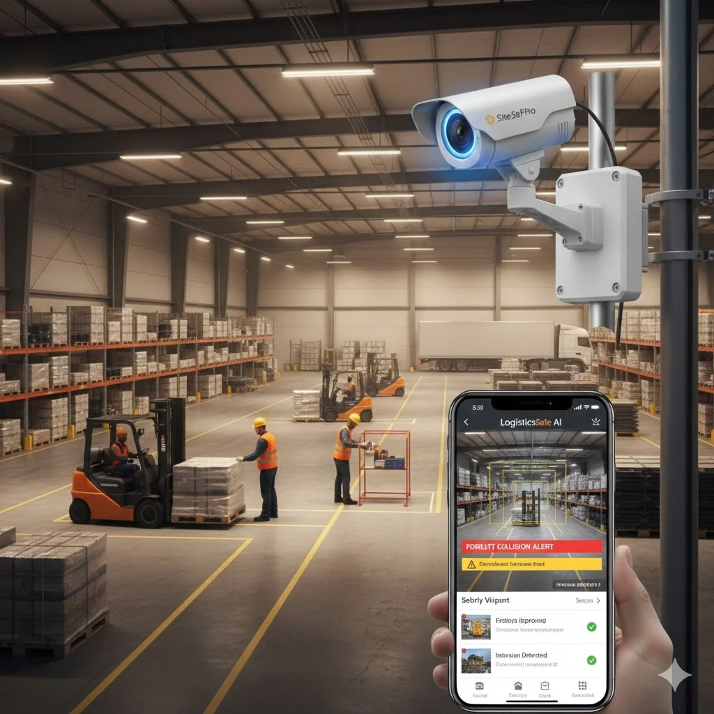 Logistics fleet and warehouse operations managed with real-time AI safety monitoring